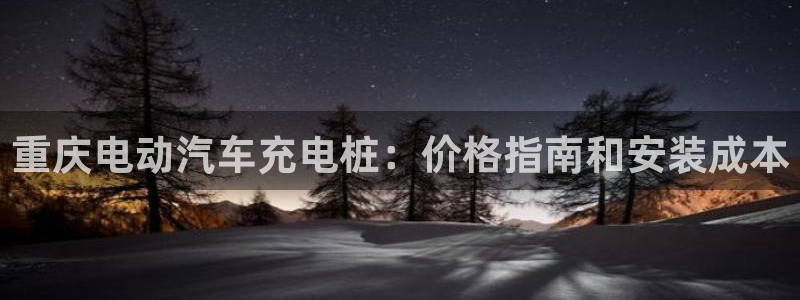 威廉网址：重庆电动汽车充电桩：价格指南和安装成本