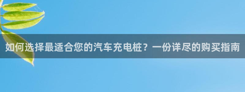 足球威廉希尔初盘还是变盘了：如何选择最适合您的汽车充电桩？一份详尽的购买指南
